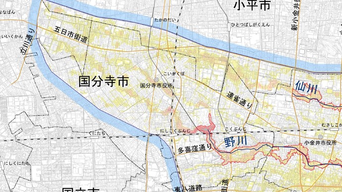 ハザードマップ画像（東京都建設局）