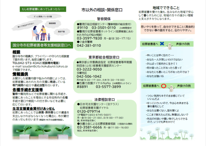 犯罪被害者リーフレット裏