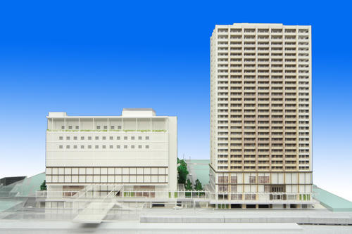 国分寺駅南側から見た再開発ビルのイメージです