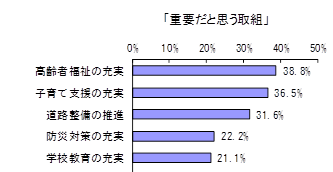 平成30年度市民アンケート「重要だと思う取組」