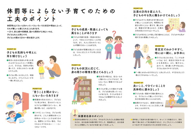 「体罰等によらない子育てを広げよう」リーフレット