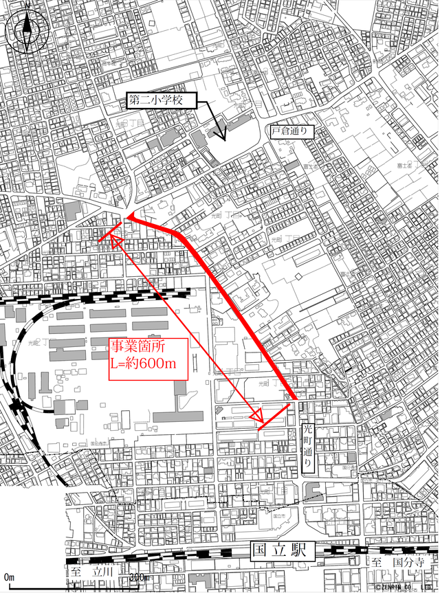 市道幹17号線の案内図