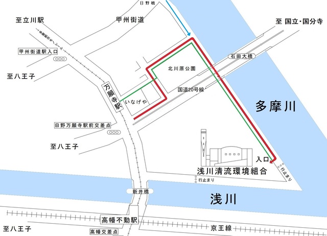 可燃ごみ処理施設周辺地図