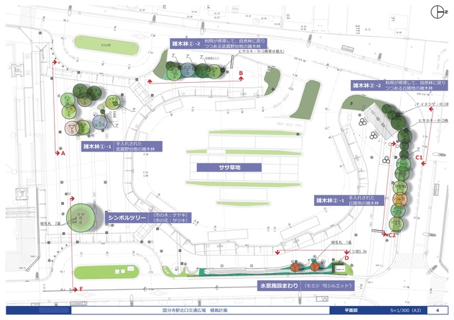 国分寺駅北口交通広場「植栽計画」について｜国分寺市