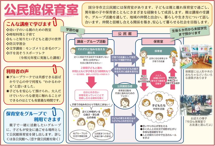 公民館保育室記事（国分寺市立公民館だより「けやきの樹」令和2年6月15日号）