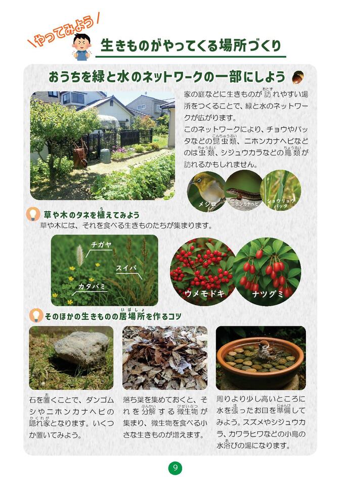 やってみよう!生きものがやってくる場所づくり
