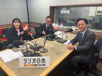 MCと市長の写真