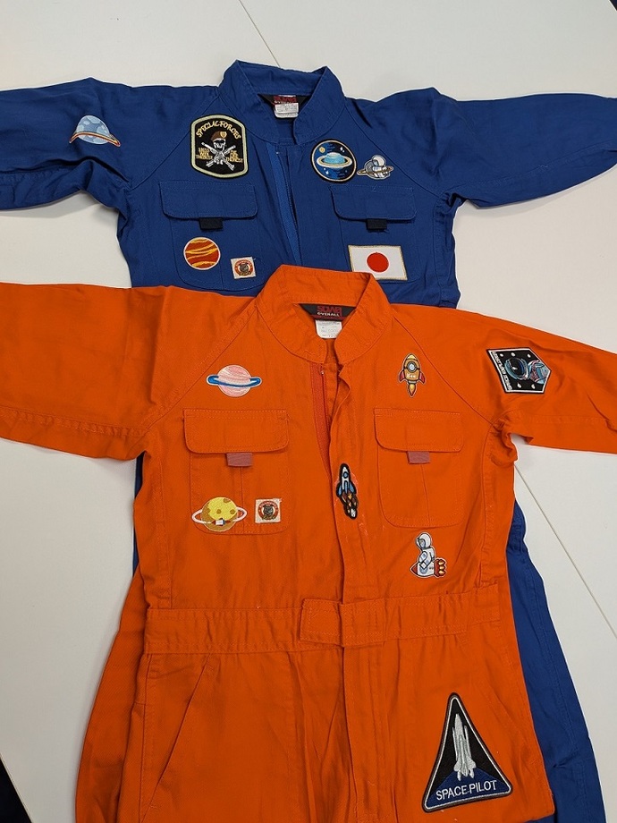 宇宙服コスチュームの写真撮影コーナー