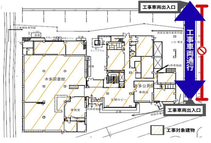車両通行止め場所です