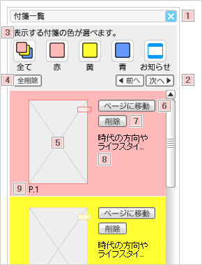 付箋一覧